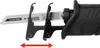 Close-up of a reciprocating saw blade and part of the saw body. Produktbild-Vorschau