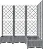vidaXL květináč s mříží Světle šedý 120x120x121,5 cm PP Náhled obrázku produktu 3