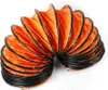 A flexible, orange ventilation hose with black spiral reinforcement, coiled on a white background. Produktbild-Vorschau