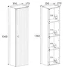 Rodan Colonne de salle de bain 136cm - Suspendue - Ciselé Voir les images du produit 7
