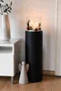 VIVANNO Windlicht Fiberglas CANDIRO Rund, Schwarz matt - Produktbild-Vorschau 5