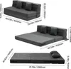 VEVOR 3 in 1 Klappsofa faltbares Schlafsofa mit 2 Kissen & Produktbild-Vorschau 7