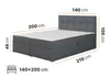 A diagram showing the dimensions of a bed. Náhľad obrázku produktu