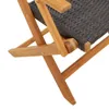 3-tlg. Bistro-Set Schwarz Poly Rattan und Massivholz Produktbild-Vorschau 9