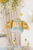 Folienballon Engel 77x45cm Hellblau / Gold Produktbild-Vorschau 3