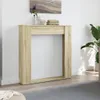 vidaXL Kaminumrandung Sonoma-Eiche 100x20x100 cm Produktbild-Vorschau 3