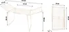 A size chart showing a foldable drying rack with dimensions. Produktbild-Vorschau