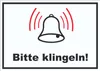 Bitte klingeln Aufkleber A9 (37x52mm) Produktbild-Vorschau 1