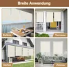 Faziango Senkrechtmarkise 100x240 cm Balkonrollo Beige UV Produktbild-Vorschau 7
