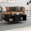 Couchtisch Schwarz 90x50x36,5 cm Holzwerkstoff Produktbild-Vorschau 2