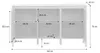 Credenza decorazione legno 3 ante 140cm, Marrone naturale Anteprima dell’immagine prodotto 5