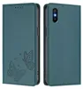 Kožené pouzdro pro Xiaomi Redmi 9A, motýlí ražbou, Náhled obrázku produktu 1