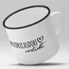 Huuraa Emaille Tasse Friedrichsdorf  Geschenk Kaffeebecher Produktbild-Vorschau 2