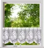 heimtexland ® Scheibengardine Jacquard Blumen Weiß Produktbild-Vorschau 1