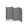 A gray, accordion-folded baby travel cot or playpen is shown against a white background. Produktbild-Vorschau