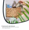HMF Badezimmerkorb geflochten aus Wasserhyazinthe 38x15x14 cm Voir les images du produit
