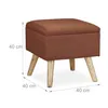 relaxdays 10029605_93 relaxdays   Hocker mit Stauraum braun Voir les images du produit 4