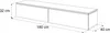 A line drawing of a wall-mounted cabinet with dimensions indicated. Produktbild-Vorschau