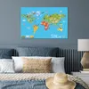 MuchoWow® Poster Weltkarte Kinder - Modern - Symbole 90x60 Produktbild-Vorschau 4