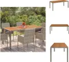 vidaXL Gartentisch mit Holzplatte Grau 190x90x75 cm Poly Produktbild-Vorschau 1