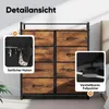 Commode HOKEEPER, commode à 8 tiroirs en tissu, meuble de Voir les images du produit 5