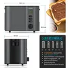 Arendo MANHA Toaster mit Restzeitanzeige, 2 Toastschlitze, Produktbild-Vorschau 2