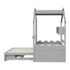 Flieks Kinderbett Hausbett mit Ausziehbett 90x190cm, Produktbild-Vorschau 8