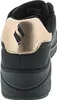 Close-up rear view of a black Skechers sneaker with a gold accent. Anteprima dell’immagine prodotto