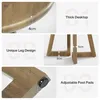 Collage of close-up images highlighting features of a round wooden table. Anteprima dell’immagine prodotto