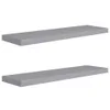 vidaXL Schwebende Wandregale 2 Stk. Grau 90x23,5x3,8cm MDF Produktbild-Vorschau 9