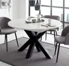 Esstisch schwarz weiss matt 110x78 cm Big System Rund Stern Produktbild-Vorschau 1