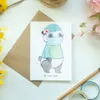 Mr. & Mrs. Panda Glückwunschkarte Chirurgin Herz - Weiß - Produktbild-Vorschau 2