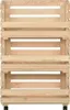 vidaXL Vozík na zeleninu 37x30x80 cm borovicový masiv Náhled obrázku produktu 2