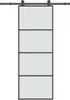 vidaXL Posuvné dvere s kovaním 76x205 cm ESG sklo a hliník Náhľad obrázku produktu 7