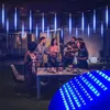 2.4M Chaîne de Lumières Noël Bleu 8 tubes LED pluie Voir les images du produit 5