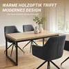 Homestyle4u Esstisch 160x90 cm Eiche Metall Schwarz Produktbild-Vorschau 4