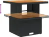 vidaXL Gartentisch Schwarz 80x80x71 cm Poly Rattan und Produktbild-Vorschau 4