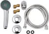 A collection of bathroom shower components laid out on a white background. Produktbild-Vorschau