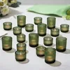 Hewory: Velas pequeñas, portavelas verdes, vidrio. Juego de Vista previa de la imagen del producto 1