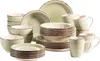 A collection of green ceramic dishes and mugs arranged on a white background. Produktbild-Vorschau