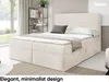MEBLINI Boxspringbett mit Bettkasten - 180x220 - H3/Creme Produktbild-Vorschau 3