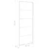 vidaXL Stojan na uteráky biely 45x10x115 cm oceľ - Stojan Náhľad obrázku produktu 7