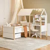 Łóżeczko dziecięce 90x200 cm z litego drewna z biurkiem i Podgląd zdjęcia produktu 9