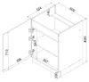 Küchenunterschrank 60 cm - Hicora-Eiche - Universelle Produktbild-Vorschau 7