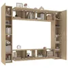 vidaXL 8-tlg. TV-Schrank-Set Sonoma-Eiche Holzwerkstoff Produktbild-Vorschau 7
