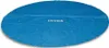 A blue solar pool cover with the brand name 'INTEX' printed on it, lying flat on a white background. Anteprima dell’immagine prodotto