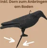 3er Set Taubenabwehr Vogelabwehr Krähe Raben Attrappe Produktbild-Vorschau 4