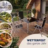 CASARIA® Gartenmöbel Set 4 Stühle mit Tisch 90x90cm Produktbild-Vorschau 9