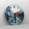 Wanduhr - Rund - Glasuhr - Frau Straße Haus - 30x30cm - Produktbild-Vorschau 4