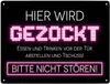 Hier wird gezockt Metallschild XXL in 28x38 cm für Gamer in Produktbild-Vorschau 1